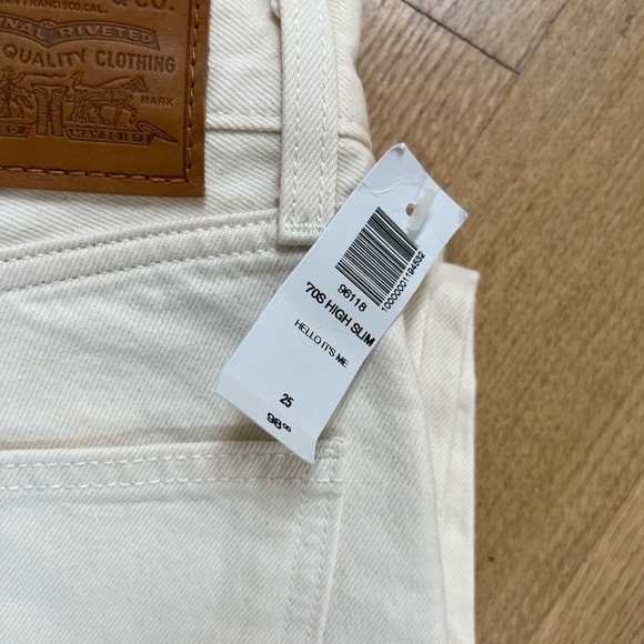 Levi's 70’s High Slim Straight Ecru Size 25 - Picture 6 of 11